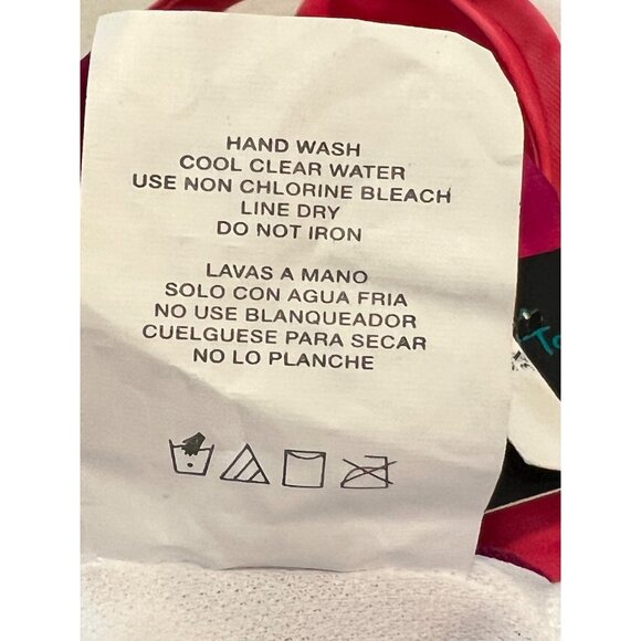 Aqua Green Plus Size 2X Pink Tie-Dye Tankini Swim Top Adjustable Straps NWOT - Picture 5 of 9